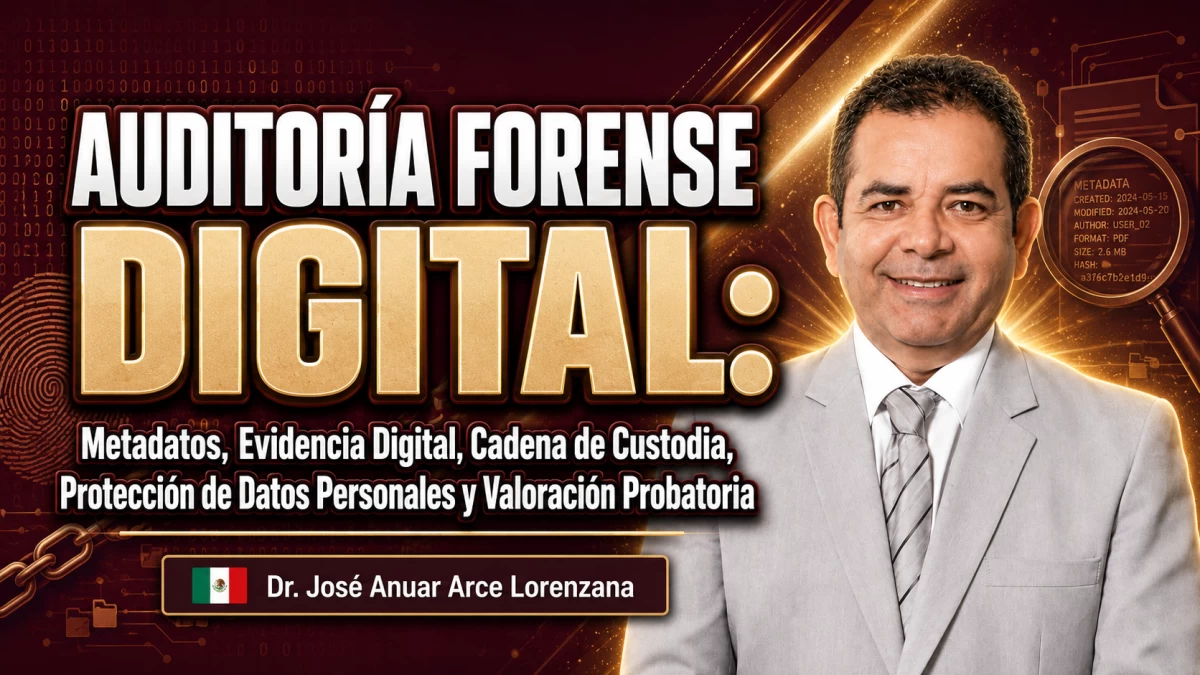 Auditoría Forense Digital: Metadatos, Evidencia Digital, Cadena de Custodia, Protección de Datos Personales y Valoración Probatoria